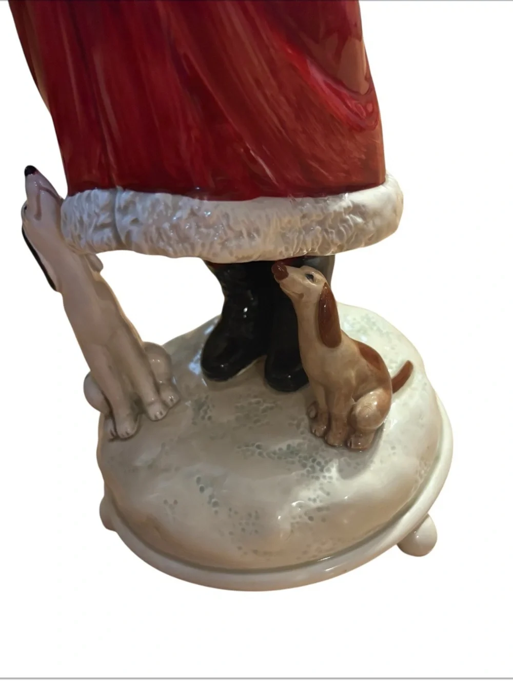 VINTAGE OTAGIRI REVOLVING CHRISTMAS MUSIC BOX HARK! THE HERALD ANGELES SING Dog